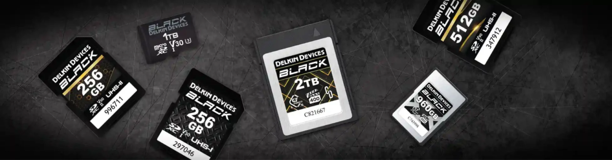 Delkin Devices Blackシリーズの様々なメモリーカード