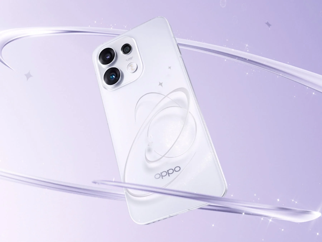 白いOPPOスマートフォン