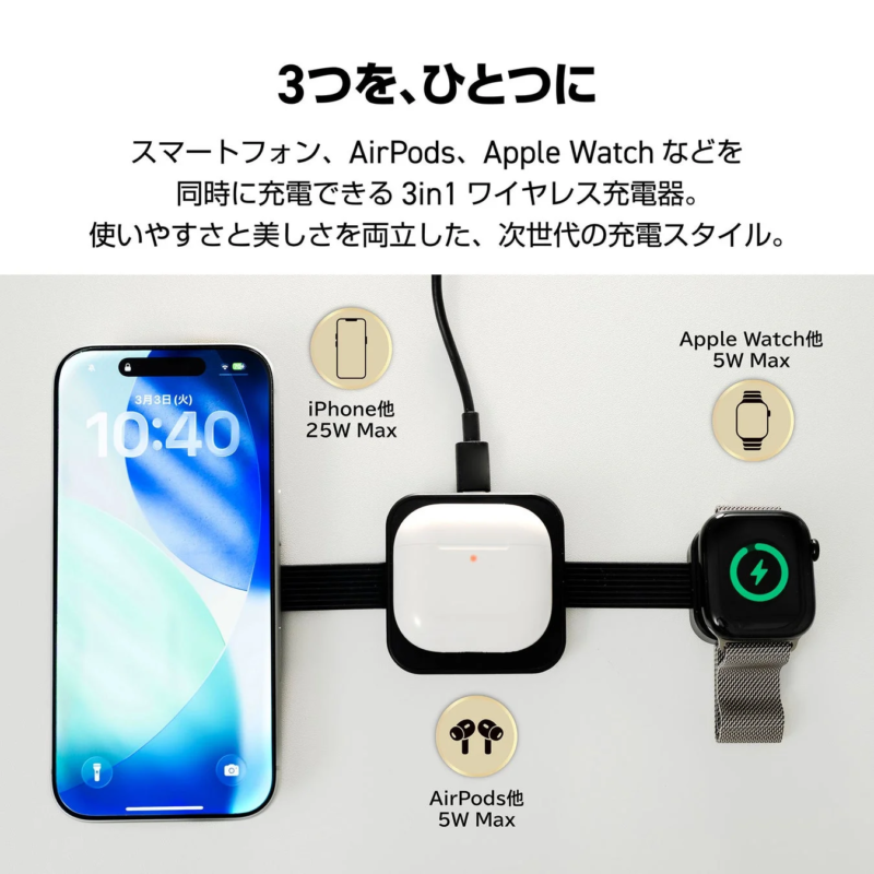 3台同時充電イメージ