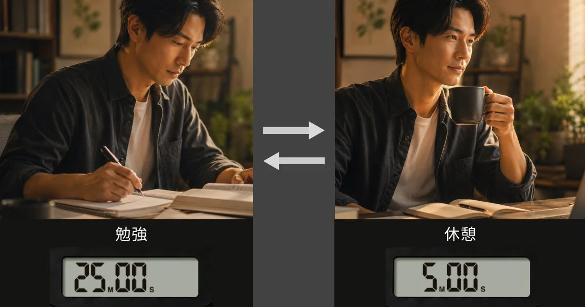 勉強と休憩のサイクル