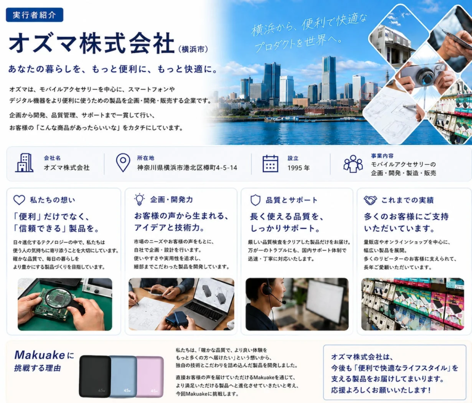 実行者紹介 オズマ株式会社