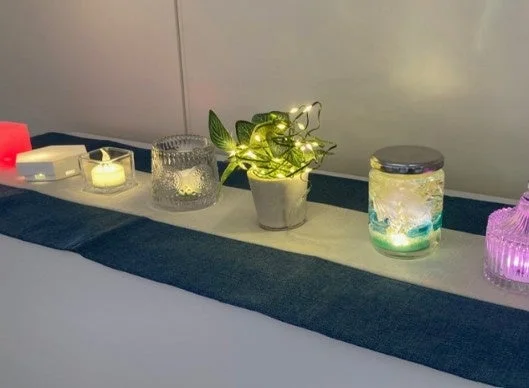 テーブルランナー上のLED照明