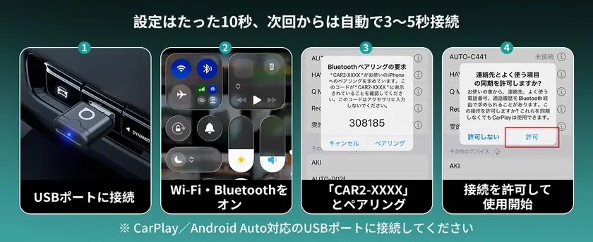 接続かんたん4ステップ
