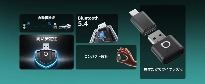 自動再接続、Bluetooth 5.4、コンパクト設計