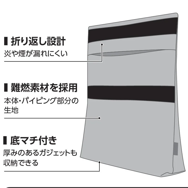 炎や煙が漏れにくい折り返し設計