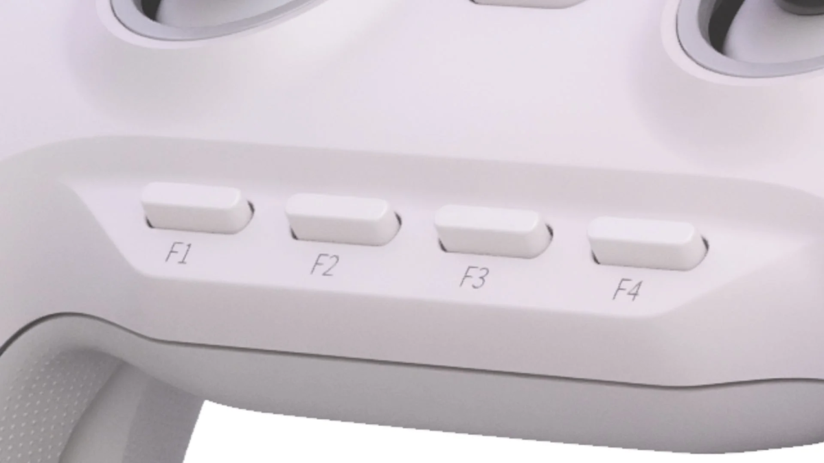 コントローラーのF1-F4ボタンのクローズアップ画像