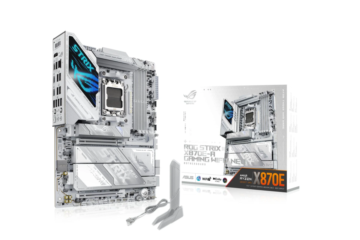ROG STRIX X870E-A GAMING WIFI II マザーボードとパッケージ