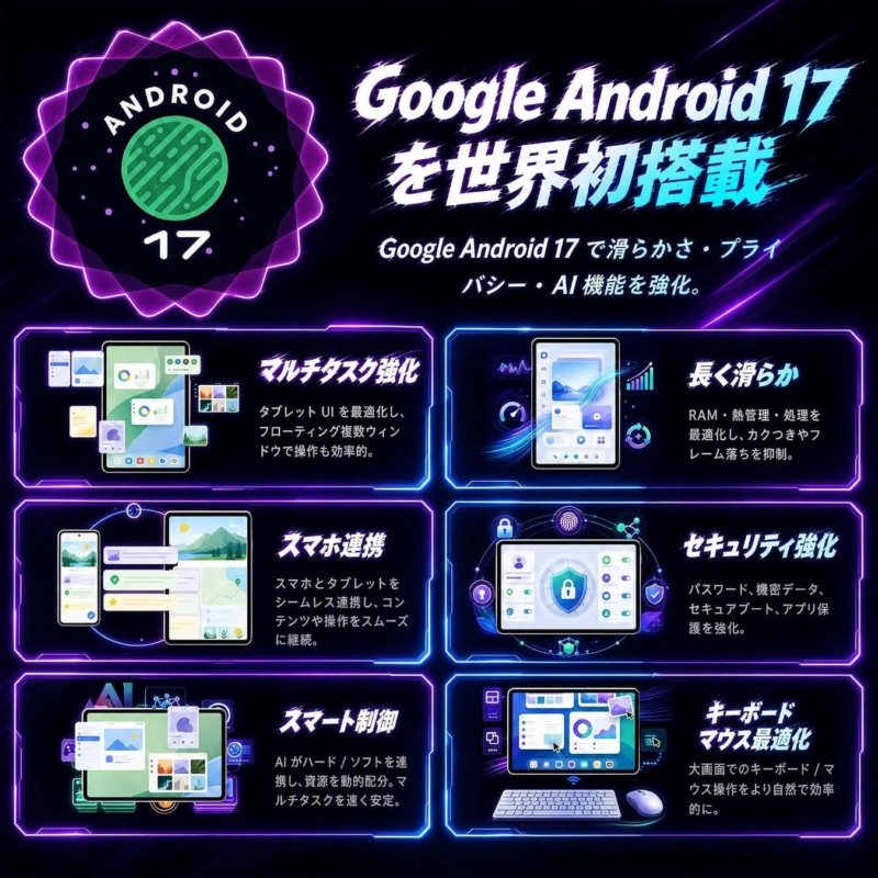 Android 17とTeclastOS 3.0