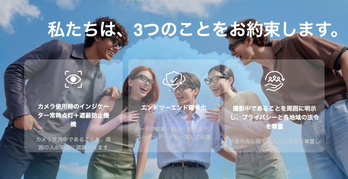 プライバシー保護に関する3つの約束