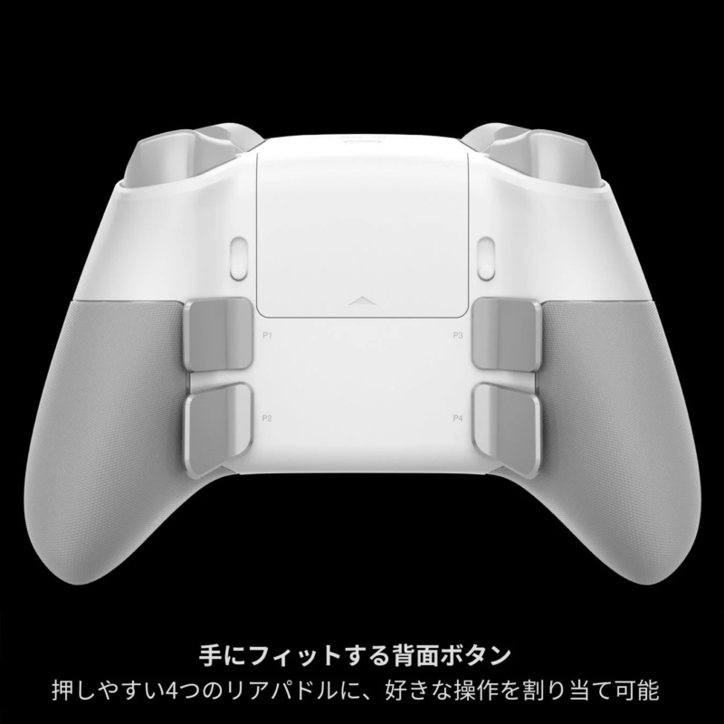 手にフィットする背面ボタン