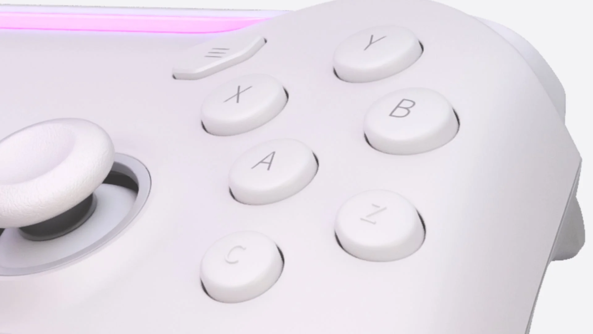コントローラーの表面ボタンC,Zのクローズアップ画像