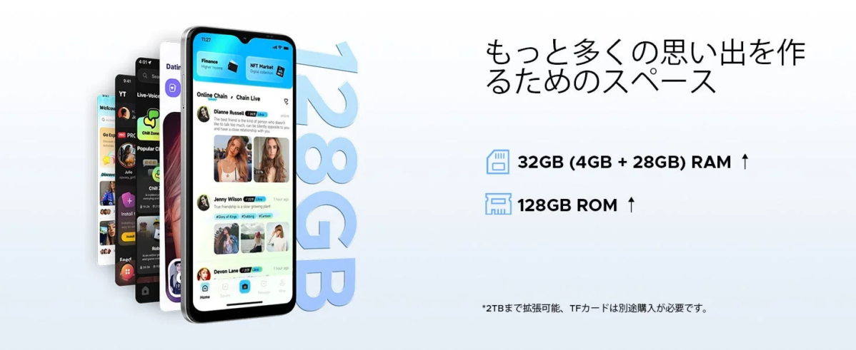 DOOGEE Note56XPRO メモリとストレージ