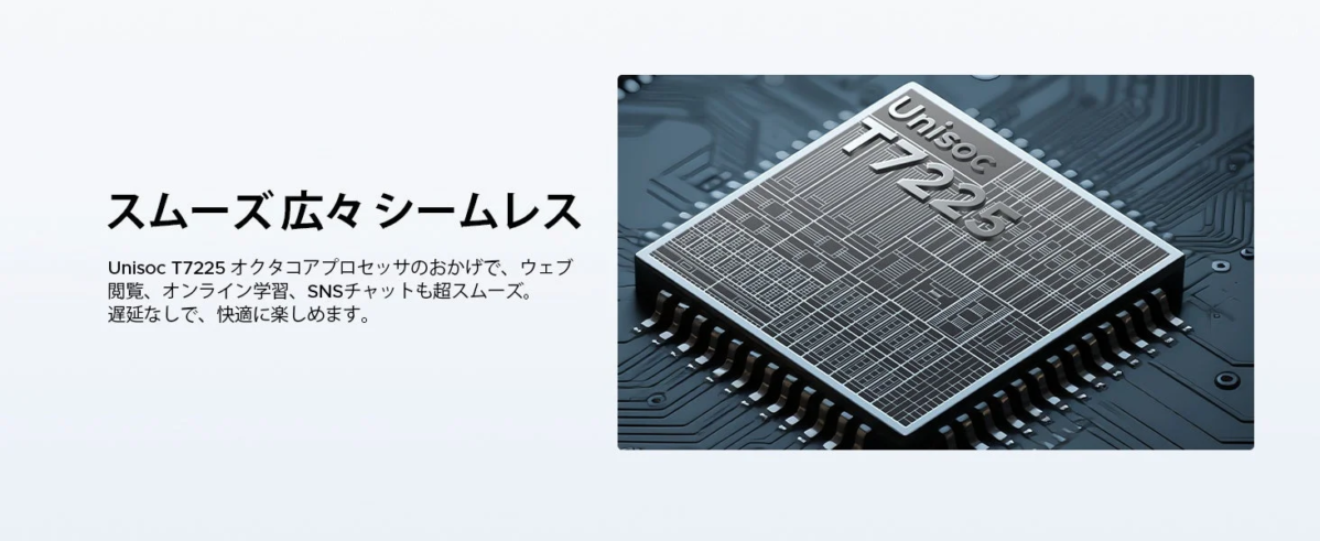 Unisoc T7225 オクタコアプロセッサ