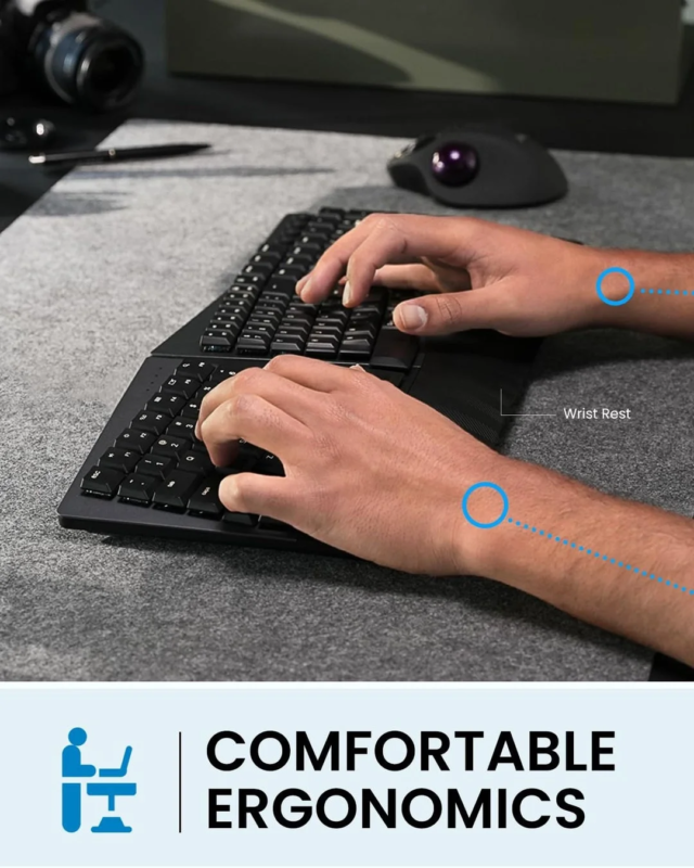 快適なタイピングをサポートするエルゴノミクスキーボード