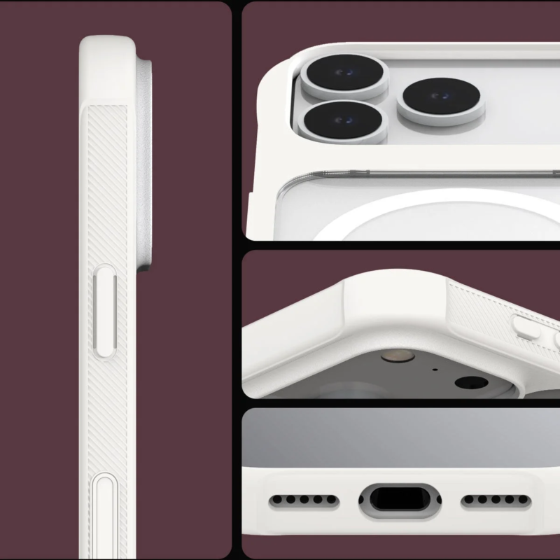 白色のスマートフォンケース