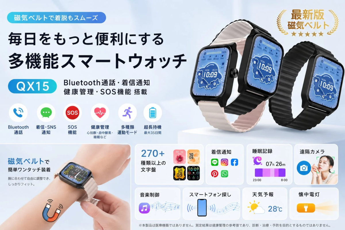 QX15多機能スマートウォッチ